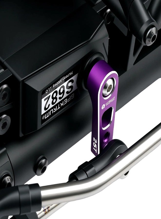 TCRC 7075 Aluminum Front 25T Servo Horn with M3 Threaded Holes for Axial 1/8 AXP8 Gilamon Trail Buggy Upgrade,Black - Image 4